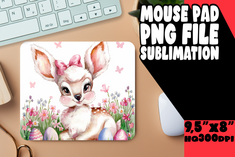 Whimsical Mouse Pad Design Sublimation, Cute Easter