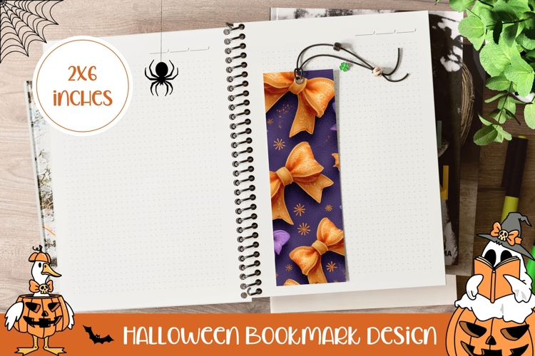 Halloween Bows Bookmark, Halloween Bookmark Design