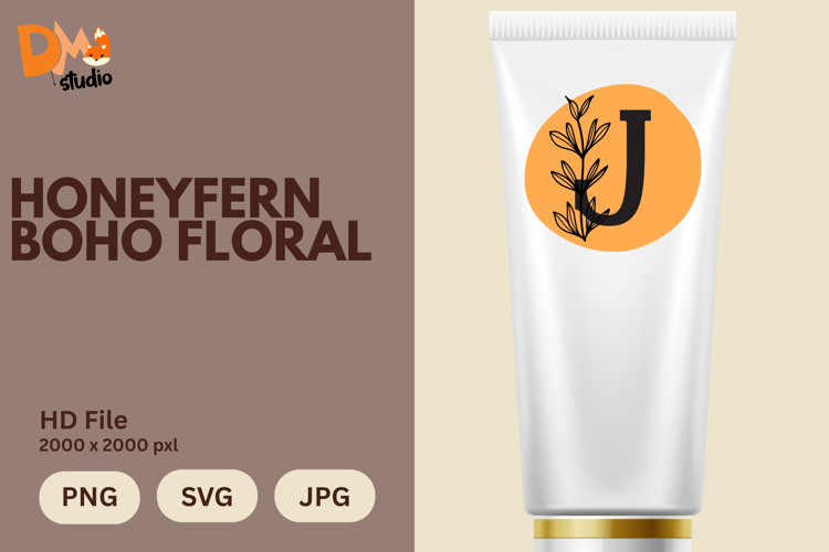 Honeyfern Boho Floral Monogram