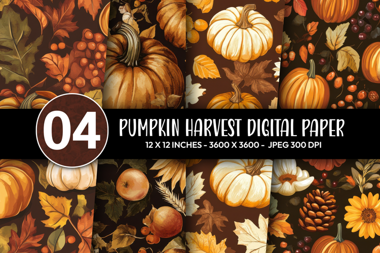 Pumpkin Harvest Digital Paper
