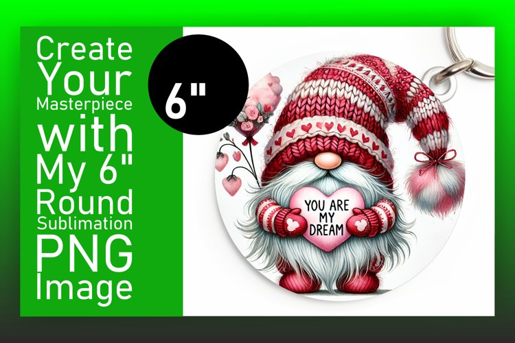 Dynamic Keychain Circle Design PNG , Gnomes