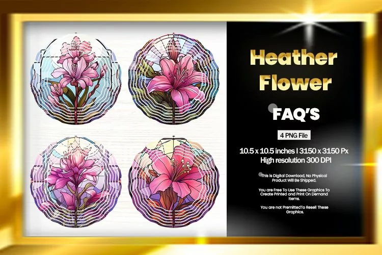 Heather Flower Wind Spinner Sublimation - 04 Variations