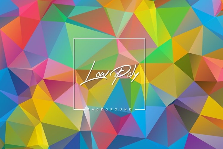 Low poly banner with geometric triangle shapes background