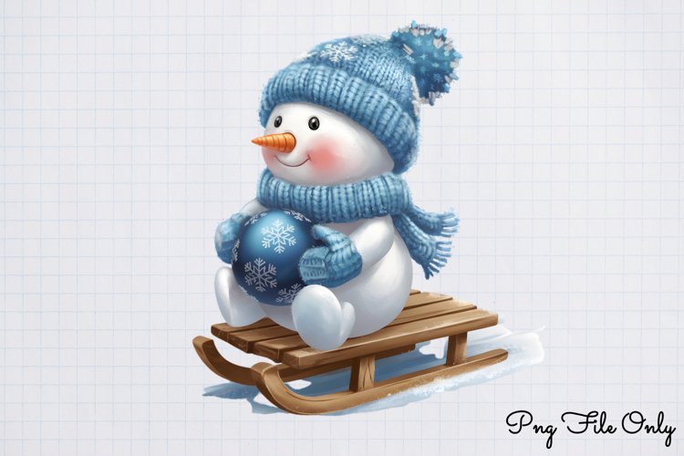 Christmas Snowman Clipart Image 2