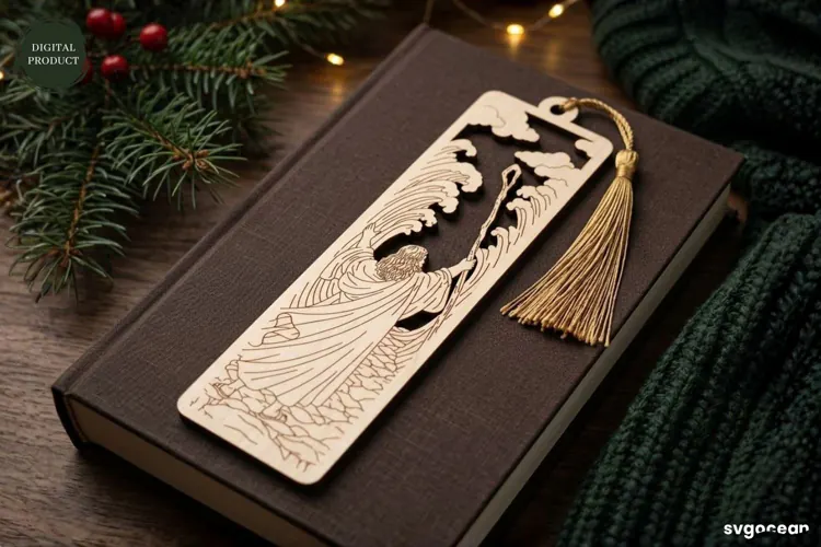 Wooden Jesus Bookmark Laser Cut | Glowforge | SVG