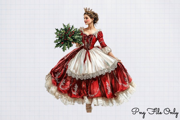 Royal Christmas Clipart Sublimation PNG example image 1