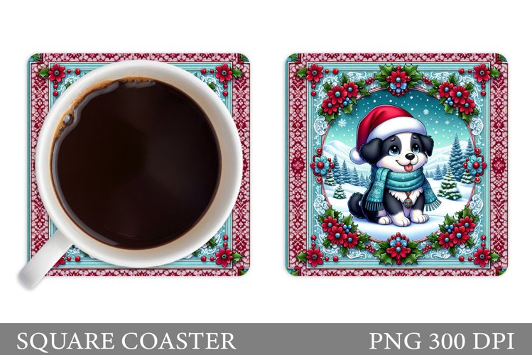 Cute Snowman Coaster Design. Christmas Coaster Sublimation