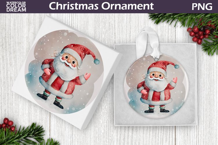 Santa Christmas Ornament | Christmas Ornament Sublimat example image 1