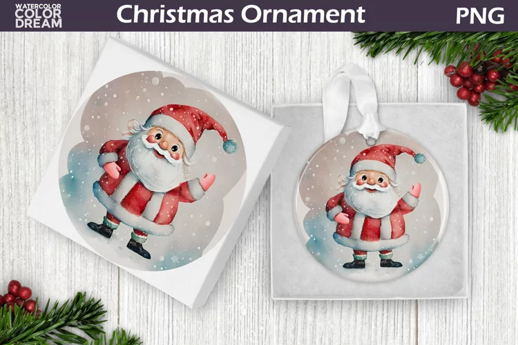 Santa Christmas Ornament | Christmas Ornament Sublimat