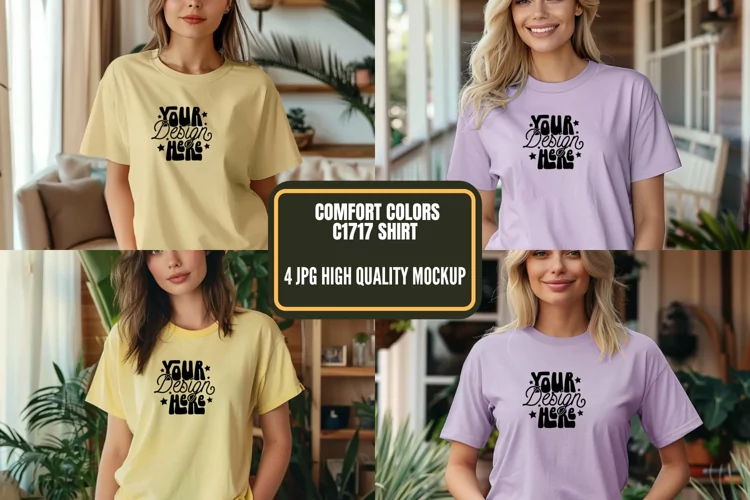 Comfort Colors 1717 Mockups, Comfort Color Mockup