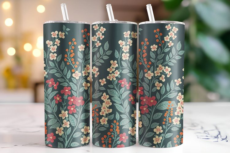 Flower Tumbler Wrap | Sublimation | Tumblers