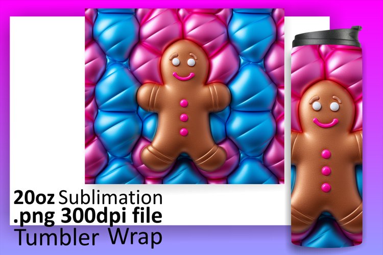 Sublimation Art on 3D Inflated Puff Tumbler example image 1