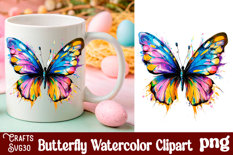 Watercolor Butterfly Clipart Image 8