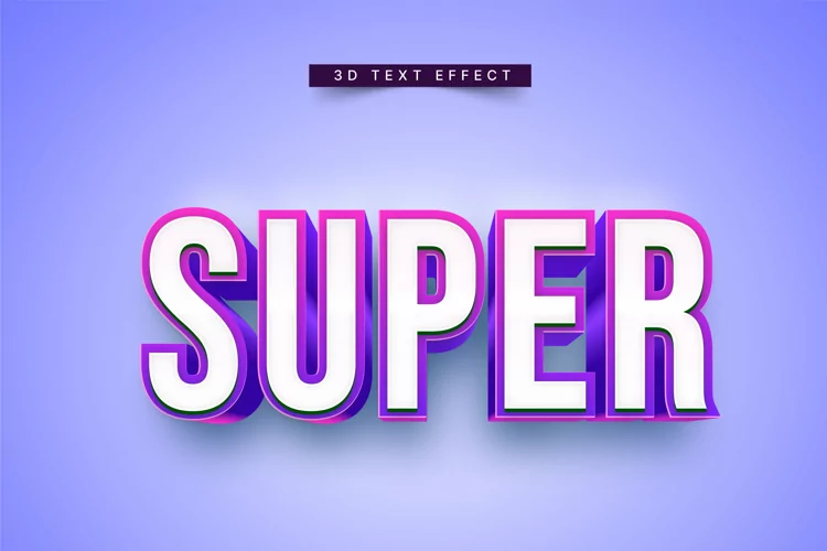 Editable Text Effect for Illustrator. Vector Graphic styles