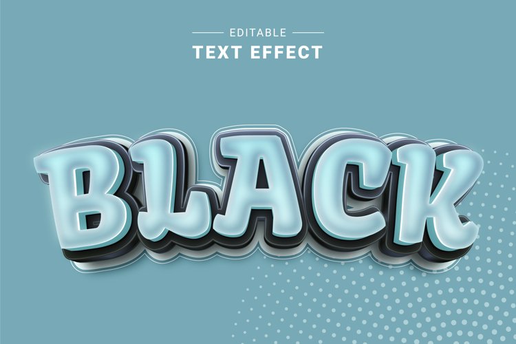 Editable Text Effect for Illustrator. Vector Graphic styles example image 1