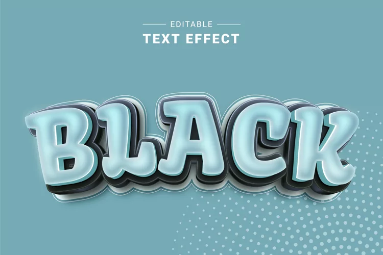 Editable Text Effect for Illustrator. Vector Graphic styles