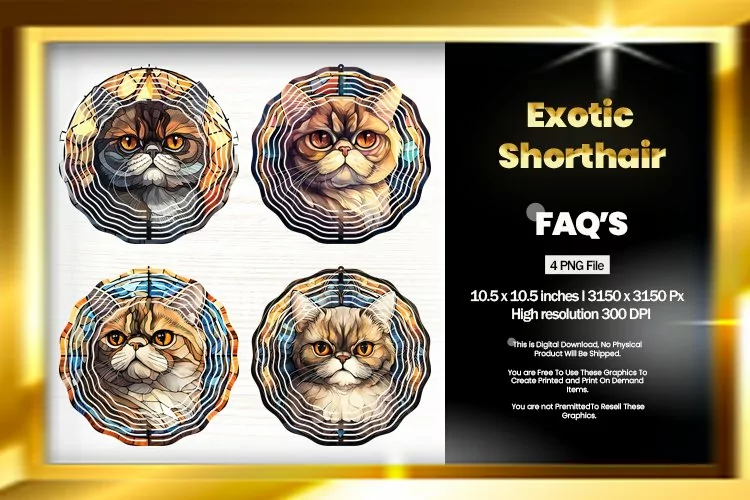 Exotic Shorthair Wind Spinner Sublimation - 04 Variations