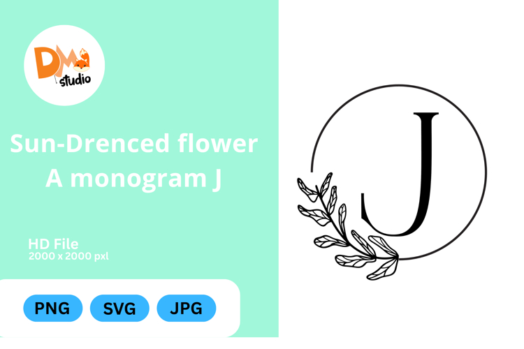 Sun-Drenched Flower Monogram
