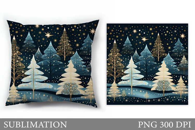 Christmas Tree Pillow Design. Christmas Tree Sublimation example image 1
