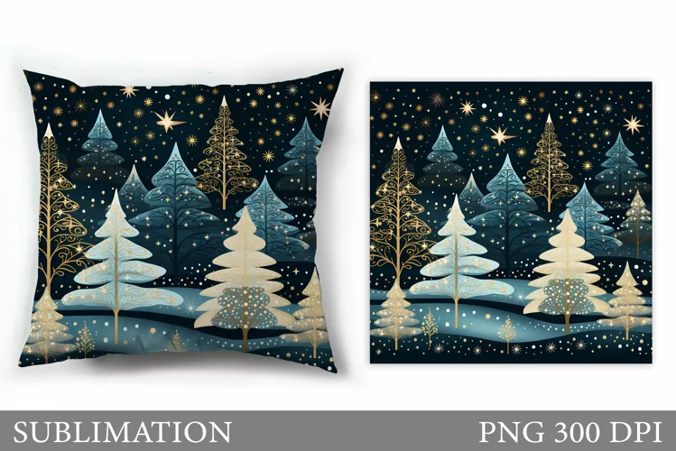 Christmas Tree Pillow Design. Christmas Tree Sublimation