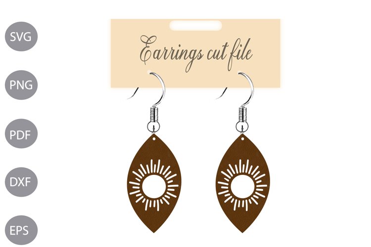 Earrings SVG Template Design example image 1
