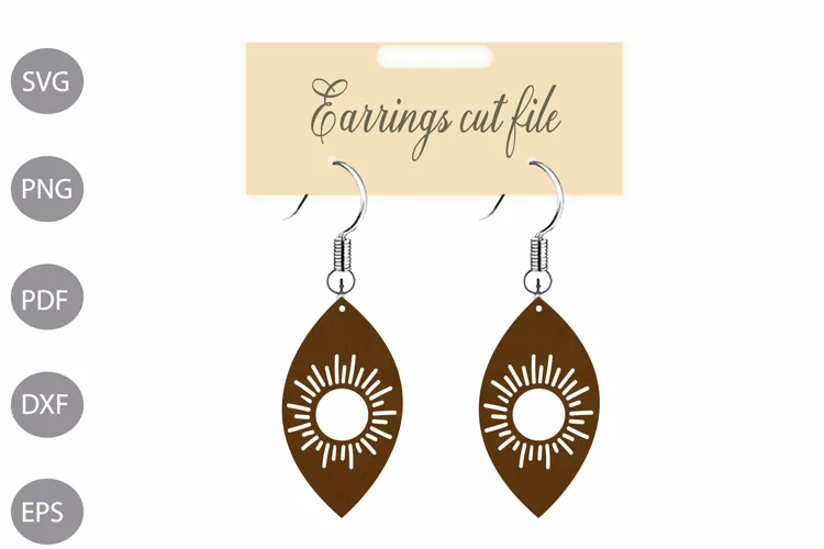 Earrings SVG Template Design
