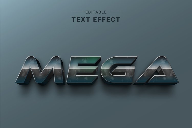 Editable Text Effect for Illustrator. Vector Graphic styles example image 1