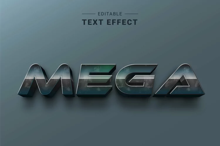 Editable Text Effect for Illustrator. Vector Graphic styles