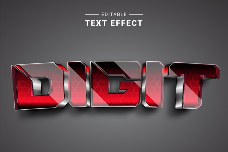 Editable Text Effect for Illustrator. Vector Graphic styles example image 1