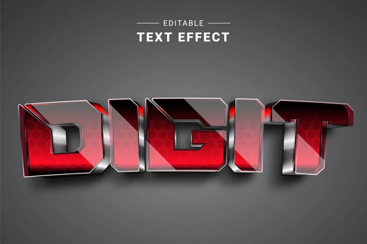Editable Text Effect for Illustrator. Vector Graphic styles