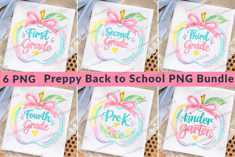 Preppy Back to School Grade Bundle ,PNG Kindergarten