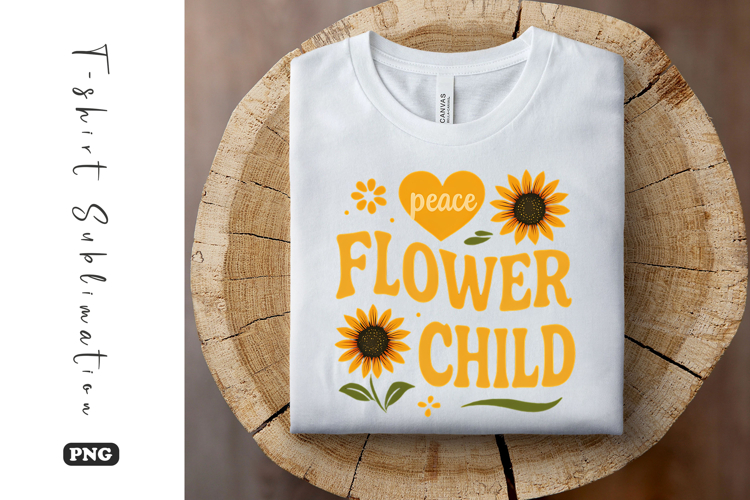 Flower Child Retro Sunflower T-Shirt Sublimation