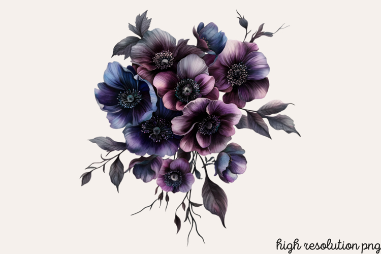 Gothic Pagan Spring Sublimation Clipart PNG