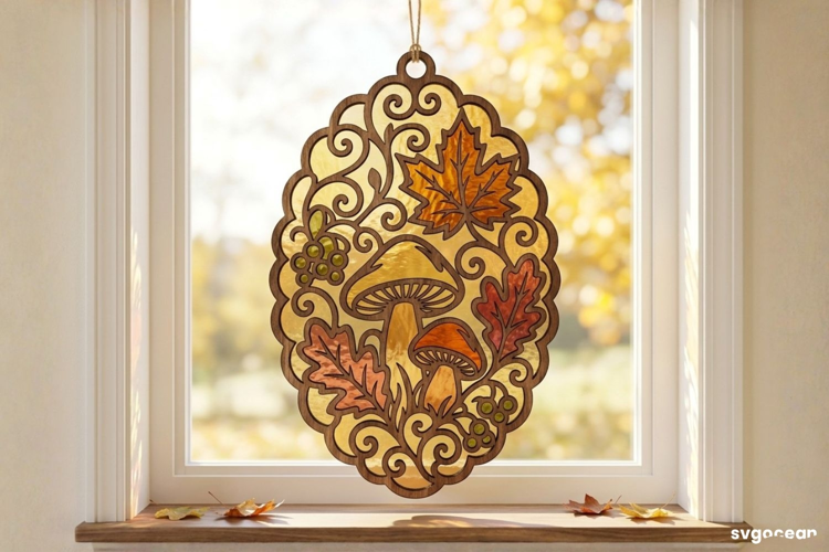Fall Suncatcher Laser Cut | Window Decor | Glowforge