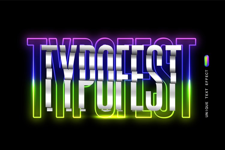 Editable Text Effect for Illustrator. Vector Graphic styles example image 1