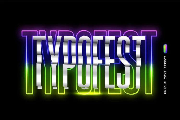 Editable Text Effect for Illustrator. Vector Graphic styles