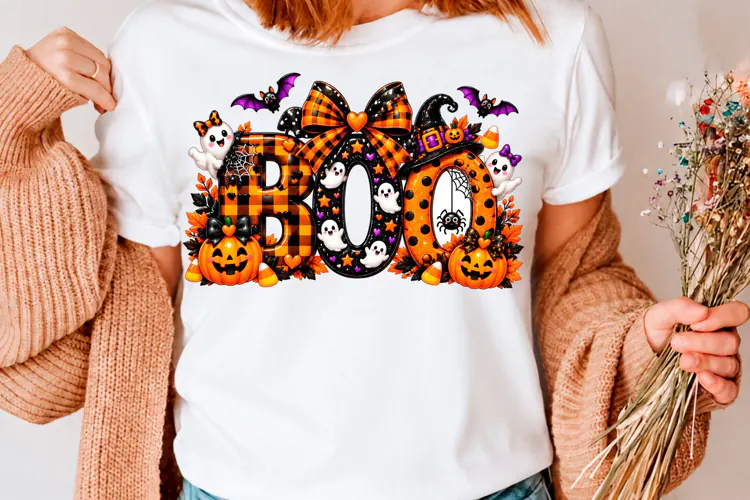 Cute Boo Ghost Halloween PNG