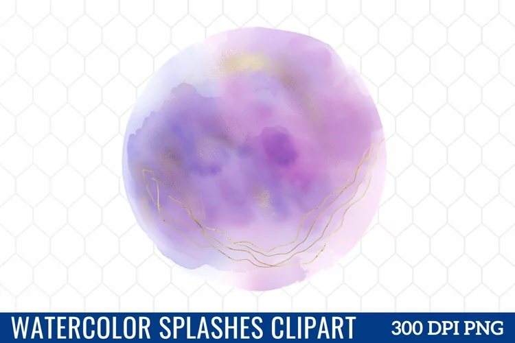 Watercolor Splashes Clipart