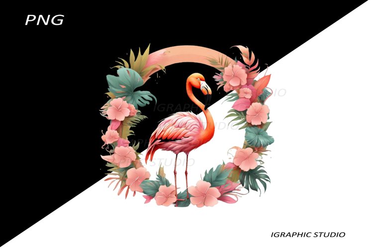 Pink Flamingo Clipart, Tropical Clipart, Bird Clipart
