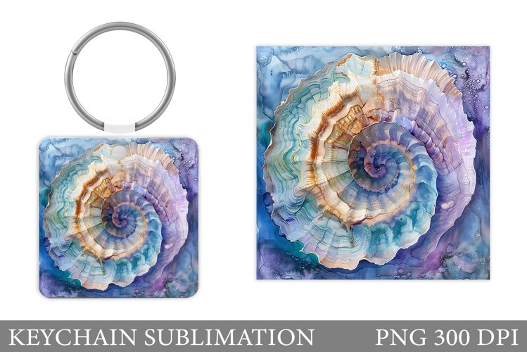 Seashell Texture Keychain. Seashell Sublimation