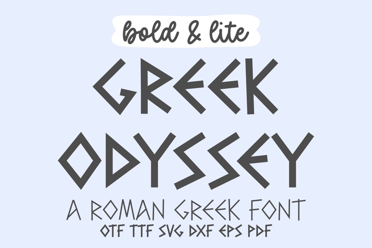 Greek Odyssey Font Bold and Lite | Roman Greek Alphabet