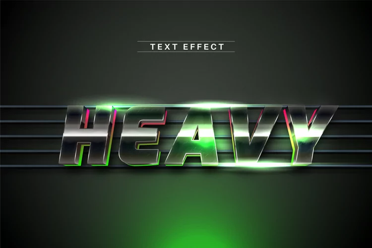 Editable Text Effect for Illustrator. Vector Graphic styles