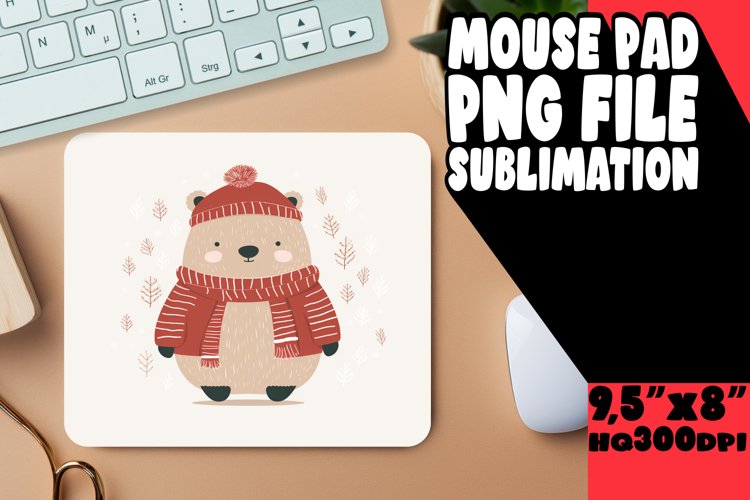 Boho Christmas Sublimation Mouse Pad Delight