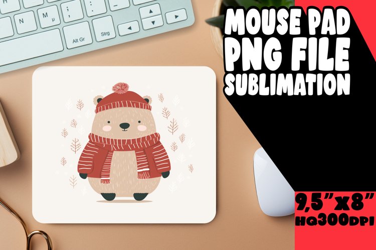 Boho Christmas Sublimation Mouse Pad Delight example image 1