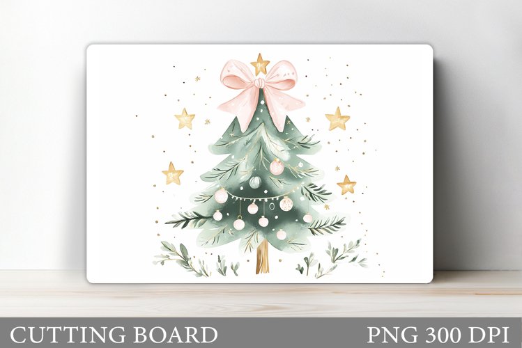 Christmas Tree Cutting Board. Christmas Tree Sublimation example image 1