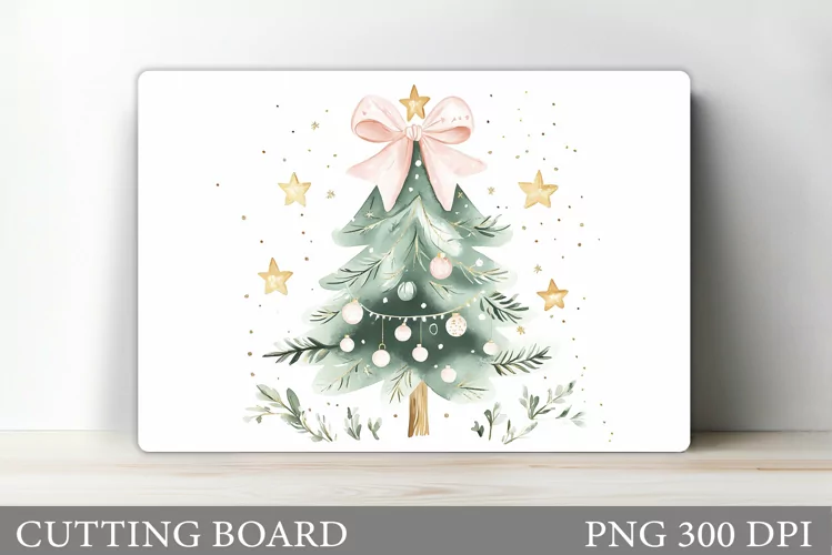Christmas Tree Cutting Board. Christmas Tree Sublimation