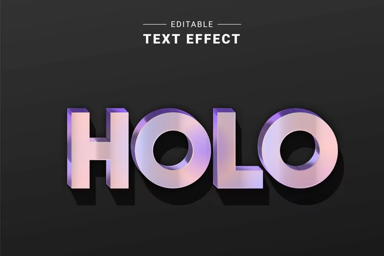 Editable Text Effect for Illustrator. Vector Graphic styles