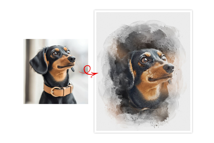 Pet Watercolor Painting Effect