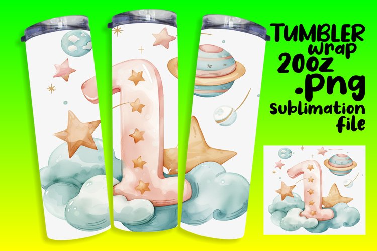 Cosmic Digits: 20oz Tumbler Wrap Designs