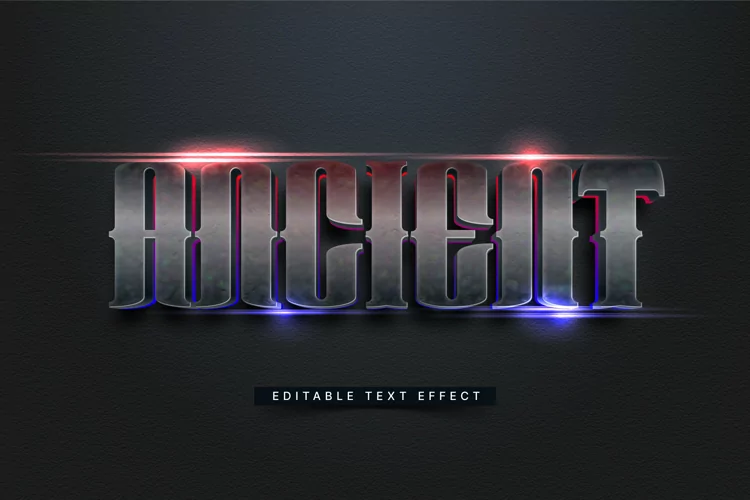 Editable Text Effect for Illustrator. Vector Graphic styles